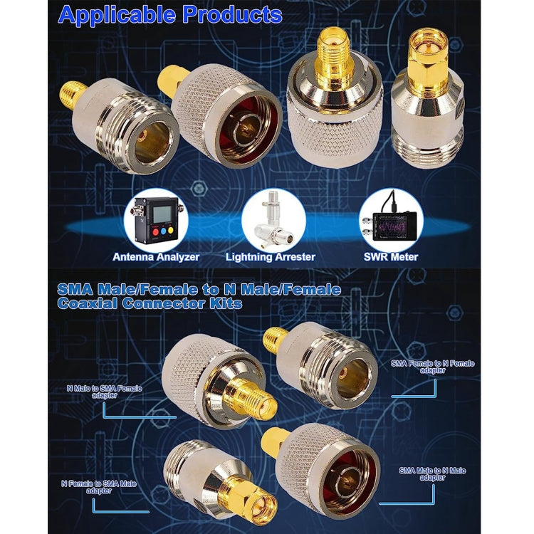 4 in 1 SMA To N RF Coaxial Connector Adapter, SMA To N 4 in 1 SMA To N RF Coaxial Connector Adapter, SMA To N